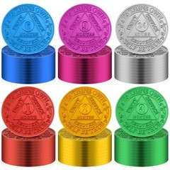 Siifert 60 Pcs Recovery AA Chips and Medallions Bulk Sobriety Chip AA Tokens …