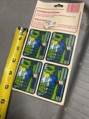 Mello Smellos Scratch and Smell Stickers Sealed Pack Vtg Fruit Hoops Pine Trees