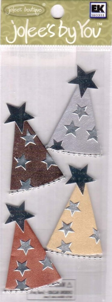 Party Hats, foil scrapbook 3D embellishment Jolee’s by You JJCA010