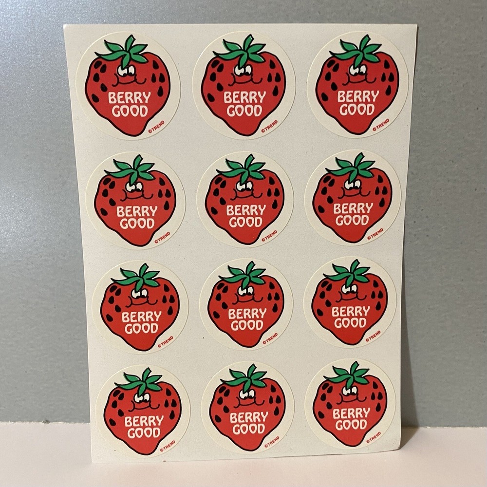 Vintage Trend Berry Good Strawberry Scratch ‘N Sniff Stickers – Glossy