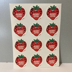 Vintage Trend Berry Good Strawberry Scratch ‘N Sniff Stickers – Glossy