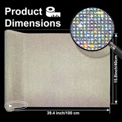 Crystal AB Rhinestone Sticker – 81000 Glitter Gems, 15.8″x39.4″ DIY Auto Craft