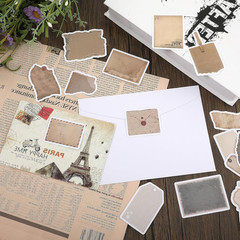 80 Pcs Vintage Scrapbook Paper Stickers, Retro Label Stickers for Scrapbooking,