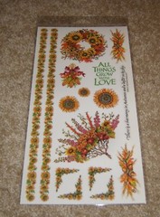 PSX Designs Sticker Sheet ~ Fall/Autumn Bouquets. 6 x 12 inches