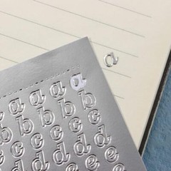 8 Sheets Alphabet Letter & Number Stickers, Upper & Gold/White/Silver/Black
