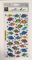 Sticko Funky Tropical Fish Metallic Scrapbooking Stickers