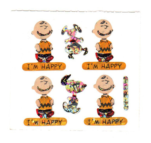 Vintage 80’s StickerMagic Prism Charlie Brown Peanuts Snoopy Dog Sticker Mod