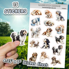 Havanese Dog Stickers for Journals, Scrapbooks, Planners, Glossy, Matte