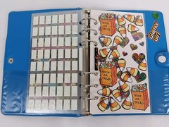 Vintage Stickopotamus Colorful 6-Ring Binder 12 Sticker Pages Scrapbook