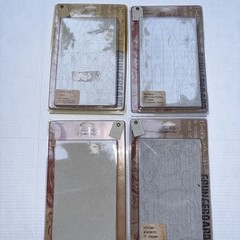Tim Holtz Grunge Board Variety Pack Alphabet Harlequin Stripes Lot Of 4