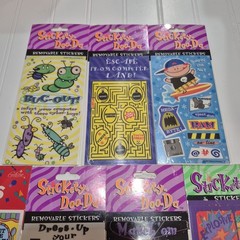 Vintage 1990’s Gibson Stickety Doo Da 2 Stickers Sheets & 5 Removeable Stickers