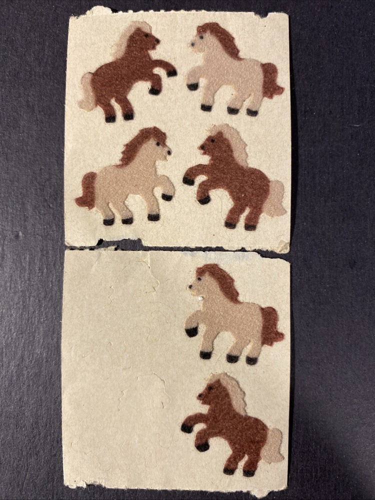 Vintage Fuzzy Horse Sandylion Sticker Scrapbook Planner Craft Stickers