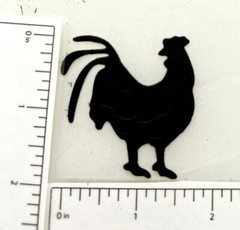 Barnyard Die Cuts * Chicken Trio * Twelve Sets * Black, White, Kraft or White