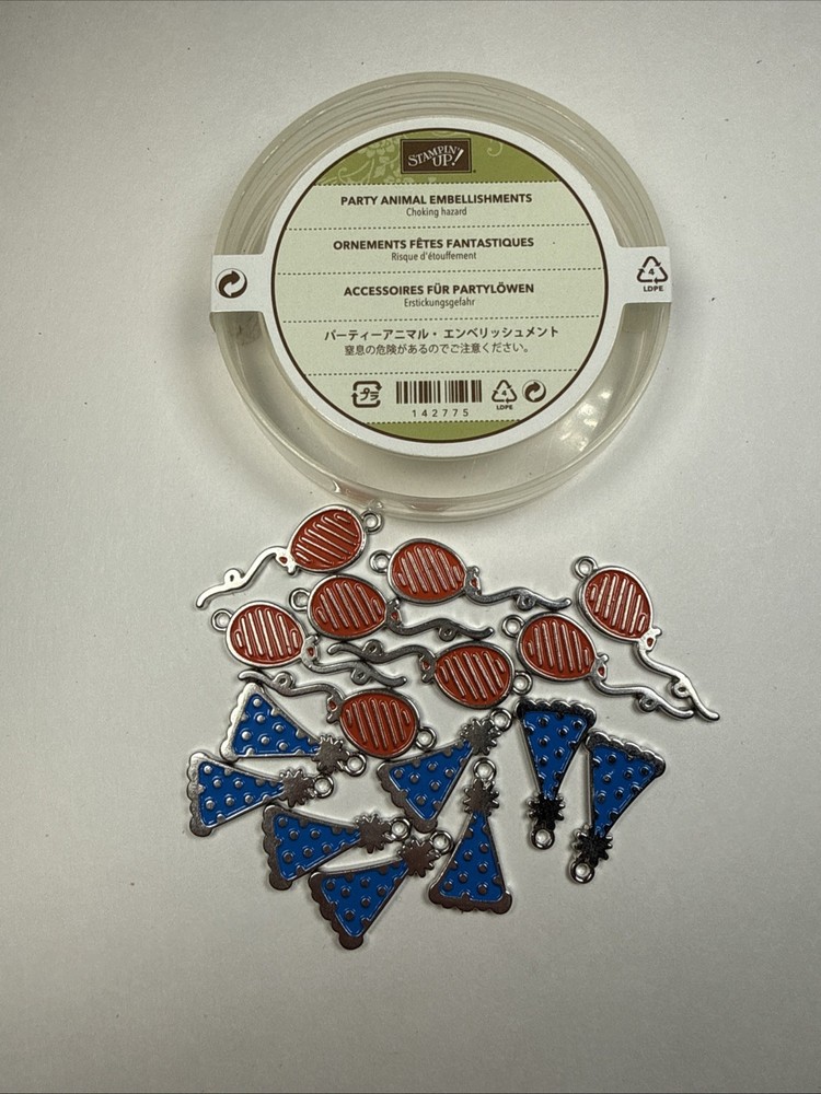New In Package ~ Stampin’ Up! ~ Party Animal Embellishments ~ Metal Hats & Decor