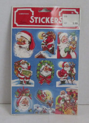 VINTAGE Eureka Paper Magic Group Christmas Santa Stickers NIP NOS