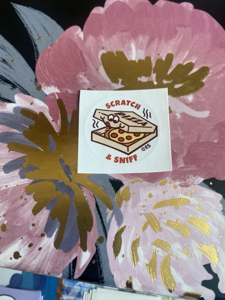 ScratchNSniff Pizza Box Small Sticker Mod Pizza Scent