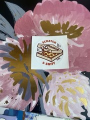 ScratchNSniff Pizza Box Small Sticker Mod Pizza Scent