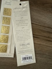 Fossler Seals Gold Small Square Fleur Marian Heath Tags Cards Envelopes LOT 4