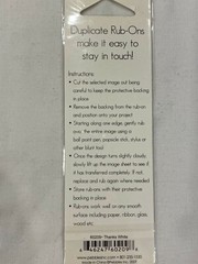 Pebbles Inc. Duplicate Rub-Ons ~White ~Thanks ~ Scrapbooking Crafts