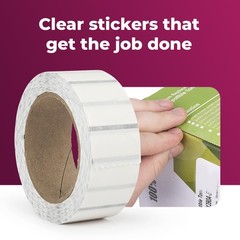Clear Retail Package Seals 1.5 Inch Round Circle Wafer Package Seals Stickers/La