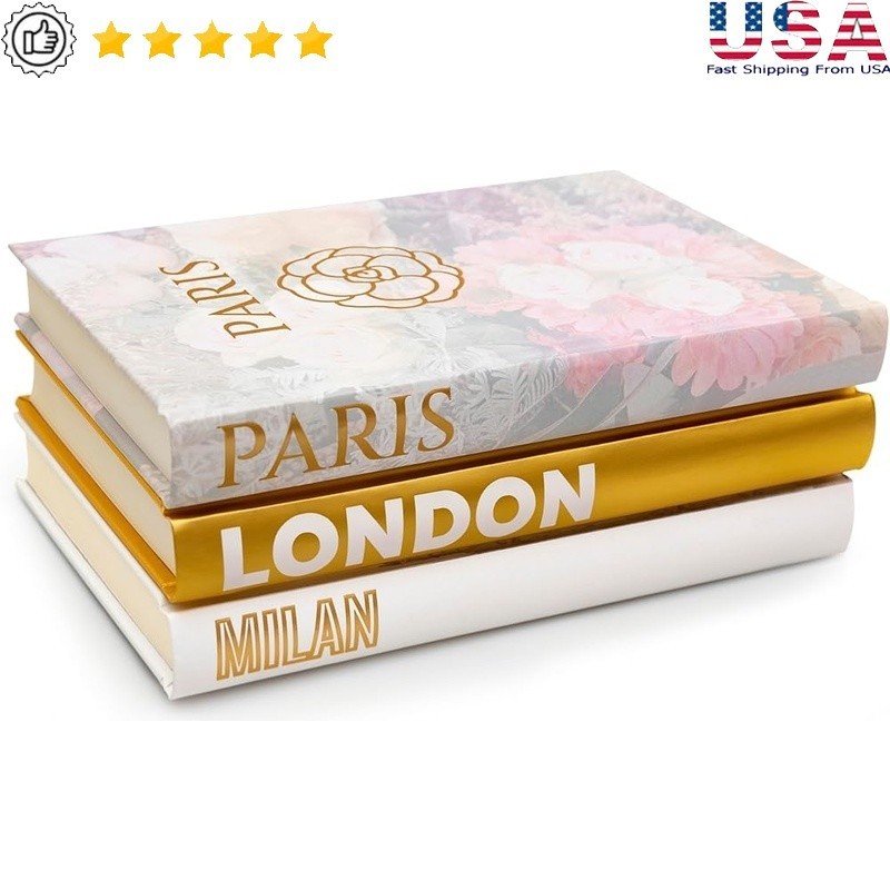 Set of 3 Hardcover Blank Page Books Journaling Scrapbooking Home Décor New