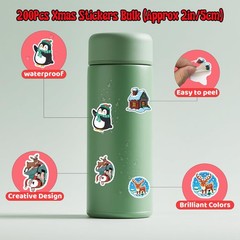 200Pcs Cute Christmas Stickers for Kids Bulk, 2″ Christmas Water Bottle Stick…