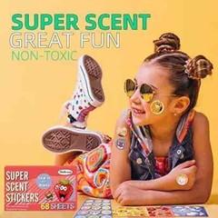 HORIECHALY Scratch and Sniff Stickers 68 Sheets Scented Stickers17 Different …