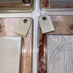 Tim Holtz Grunge Board Variety Pack Alphabet Harlequin Stripes Lot Of 4