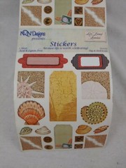 NRN Designs Tag & Shells Vellum Scrapbook Stickers Roll Of 50