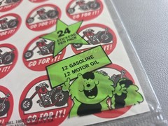 Vintage 1980’s TREND Scratch N’ Sniff Stickers Motorcycle Motor Oil Unsealed