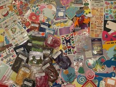 Huge Lot Art / Journal / scrapbooking 1025+ Supplies Stickers EMBELLISHMENTS NEW
