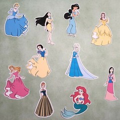 Princess Die Cuts, 10 different- 2″,3″,or4″- Princess Die Cuts, Scrapbooking