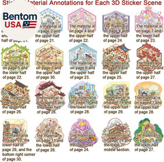 20 Sets DIY 3D Sticker Scene Collection Book for Kids Adults Cute Make Your Own