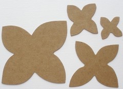 {3 Sets} ELEGANT FLOWER – Layered Wedding Flowers Bare Chipboard Die Cuts
