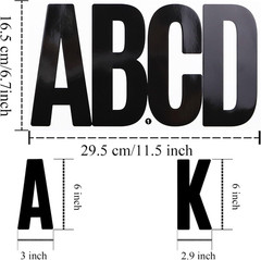 21 Sheets 6 Inch Letter Stickers, Self Adhesive Vinyl Capital Alphabet Punctuati