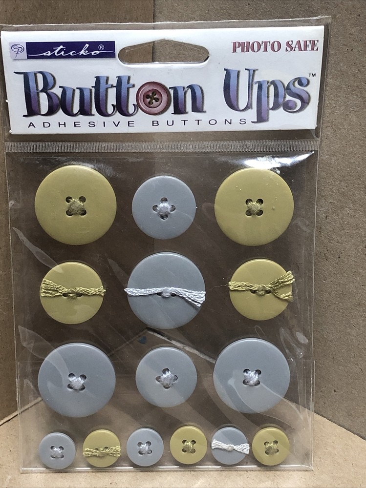 Stickopotamus-Gold & Silver ADHESIVE BUTTONS-15PC SET-EK SUCCESS-SPBUS10
