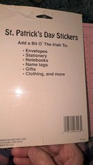 Vintage American Greetings Stickers St Patrick’s Day Clovers Shamrocks 4 Sheets