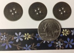 VINTAGE BLUE FLOWERS Die-Cut Frame (5pc)My Mind Eye•This & That•Button •Fabric••
