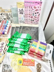 Crafter’s Square Mixed Craft Lot: Stickers, Clear Stamps, Die, Googly Eyes