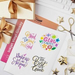 Water-Resistant Printable Vinyl Sticker Paper – 15 Glossy Sheets, Quick Drying