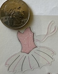 PRIMA BALLERINA Glitter Mylar Stickers(7pc)Paper Studio…Pointe Toes…Card Making…