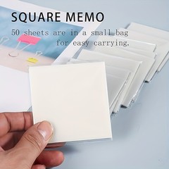 Transparent Square Self-Adhesive Strips, Memo Pads fit for Diaries Reading Notes