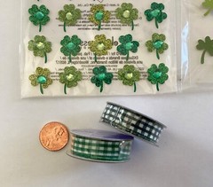 5 St. Patrick’s Crafts – 3 Pks Stickers + 2 Ribbon Shamrock Pot Gold Jolee’s 3D