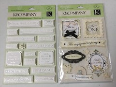 K Company *WEDDING* Scrapbooking Lot ~ Jolee’s Stickers ~ 16 Packs NEW