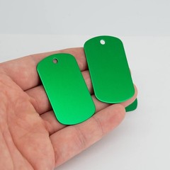 Aluminum Blank Tags Stamping Blanks 25 Pack (Green) Green
