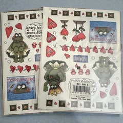 Provo Craft Frog Toad Love Hearts Valentine Kiss Prince Fairy Tale New Stickers