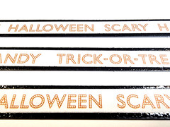 K&Company Halloween Words Cardstock Stickers 4pc RARE Scrapbooking New