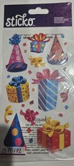ek success sticko stickers 25pcs Party Hats & Presents