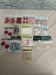 Mixed Flower, Scrapbooking And Sewing Lot Of 18 Mixed