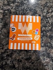 Whataburger Sticker Pack 4 of 5 Collectible 2026 Kids Meal Toy 8 Stickers Sealed